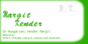 margit kender business card